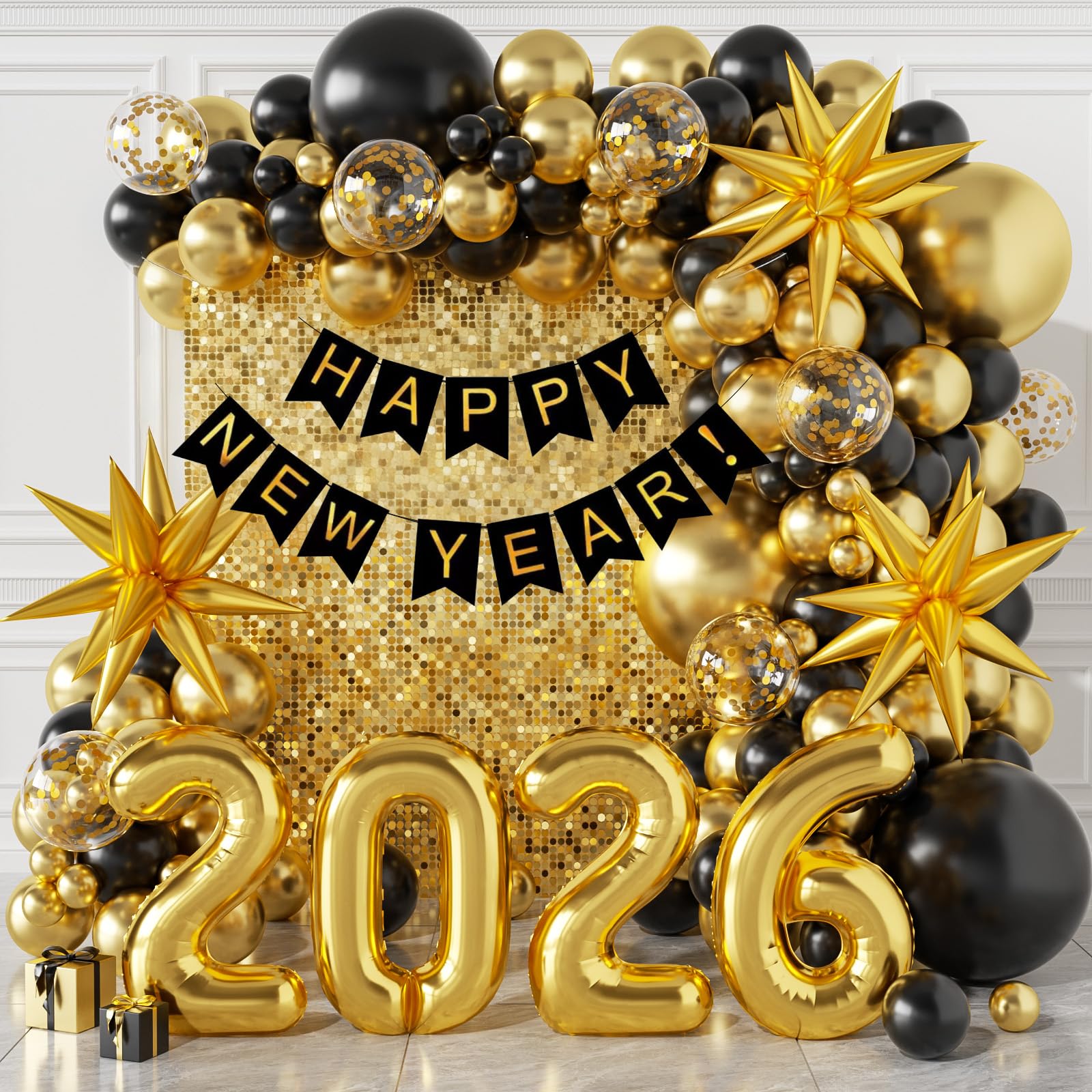 ⁂2026 new year decoration⁂ お正月飾り Amazon.com: Sllyfo 140Pcs New Year Decorations 2026 Balloons Arch